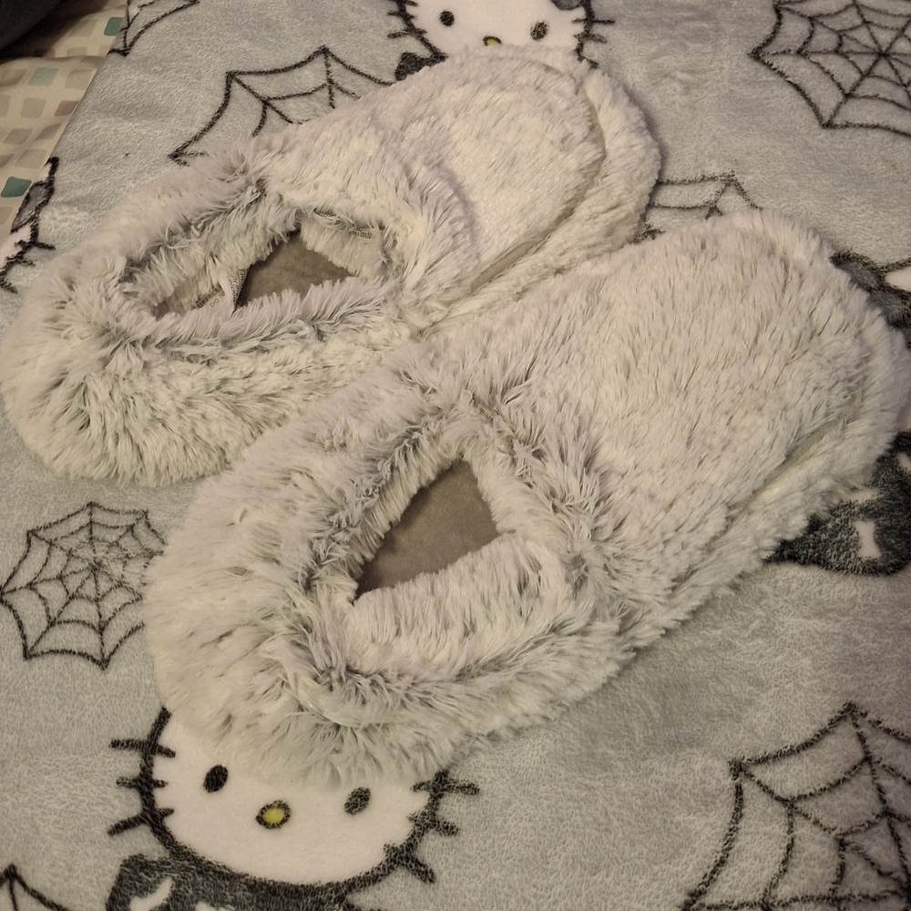 Warmies ® FW-SLI-MG Women’s Microwavable Marshmallow Gray Slippers 6-10 U.S